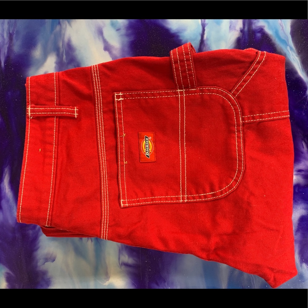 red dickies carpenter pants